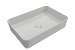 BOCCHI Sottile 22" Rectangle Vessel Fireclay Bathroom Sink, Matte White, 1476-002-0125