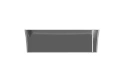 BOCCHI Sottile 22" Rectangle Vessel Fireclay Bathroom Sink, Platinum, 1476-401-0125
