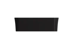 BOCCHI Sottile 22" Rectangle Vessel Fireclay Bathroom Sink, Matte Black, 1476-004-0125