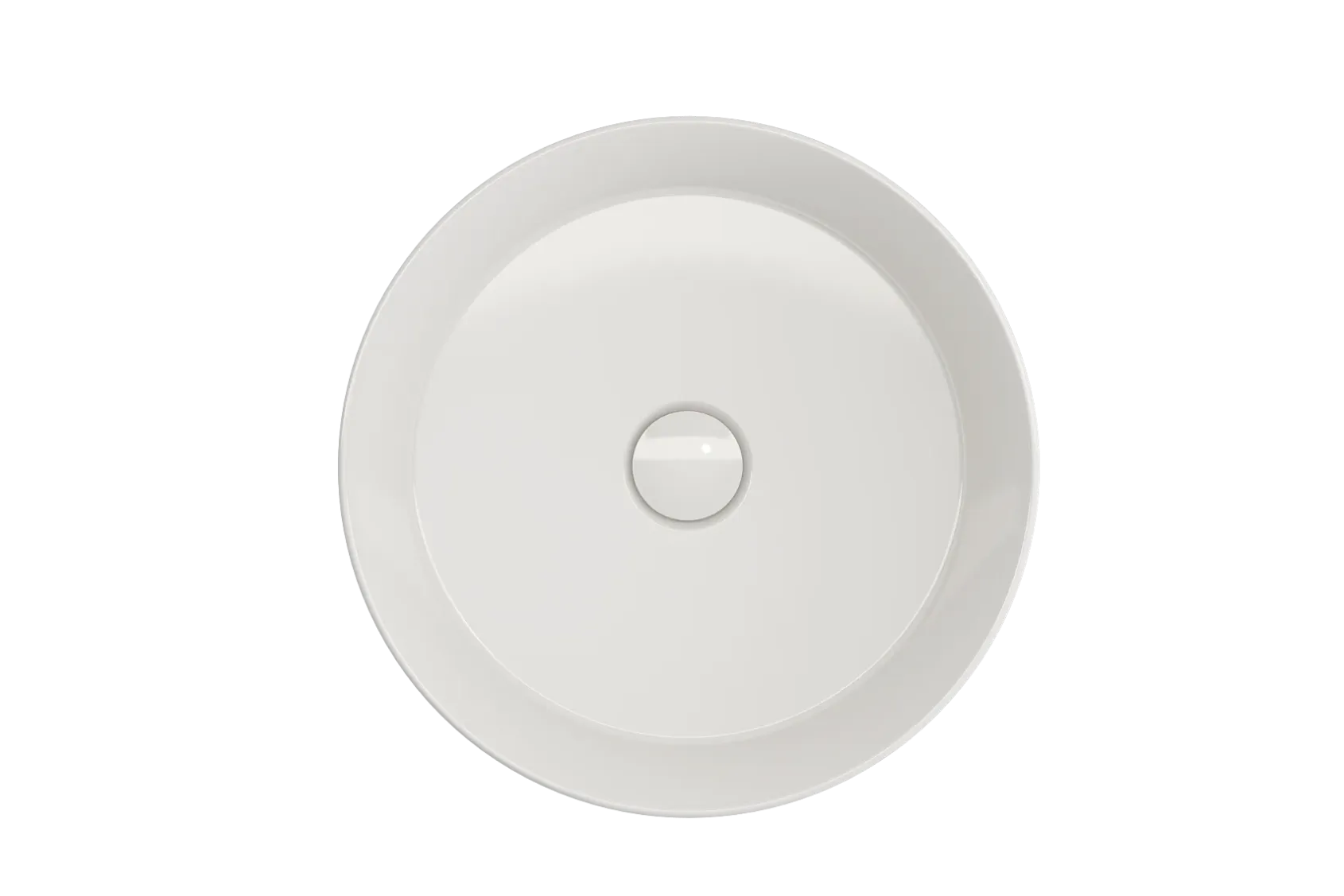 BOCCHI Sottile 15" Round Vessel Fireclay Bathroom Sink, White, 1478-001-0125