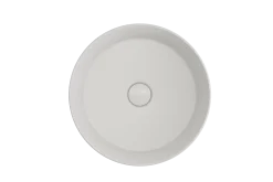 BOCCHI Sottile 15" Round Vessel Fireclay Bathroom Sink, Matte White, 1478-002-0125
