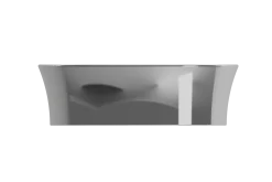 BOCCHI Sottile 15" Round Vessel Fireclay Bathroom Sink, Platinum, 1478-401-0125