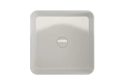 BOCCHI Sottile 15" Square Vessel Fireclay Bathroom Sink, White, 1477-001-0125