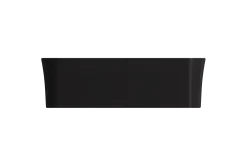 BOCCHI Sottile 15" Square Vessel Fireclay Bathroom Sink, Matte Black, 1477-004-0125