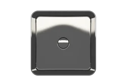 BOCCHI Sottile 15" Square Vessel Fireclay Bathroom Sink, Platinum, 1477-401-0125