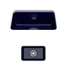 BOCCHI Sotto 12" Fireclay Undermount Single Bowl Bar Sink with Strainer, Sapphire Blue, 1358-010-0120