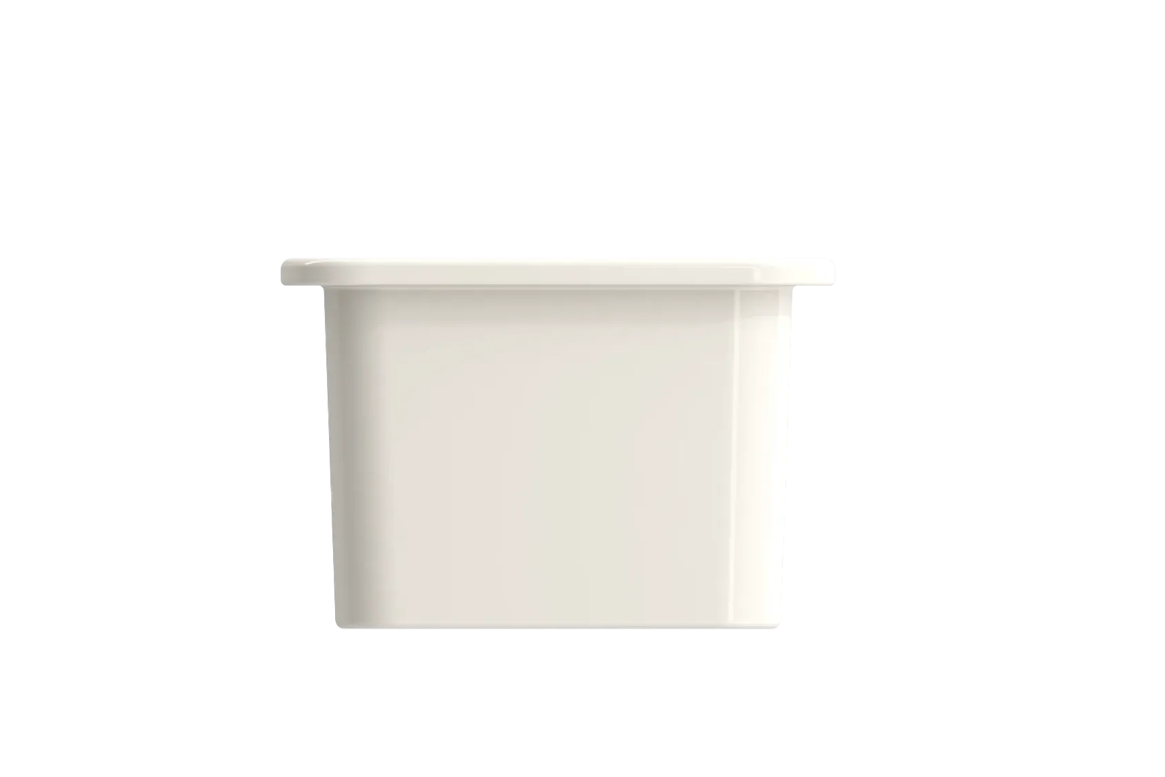 BOCCHI Sotto 12" Fireclay Undermount Single Bowl Bar Sink with Strainer, Biscuit, 1358-014-0120