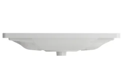BOCCHI Taormina 34" Rectangle Wallmount Fireclay Bathroom Sink, White, 3 Faucet Hole, 1008-001-0127