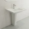 BOCCHI Taormina 26" Rectangle Wallmount Fireclay Bathroom Sink, White, Single Faucet Hole, 1007-001-0126