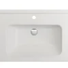 BOCCHI Taormina 34" Rectangle Wallmount Fireclay Bathroom Sink, Matte White, Single Faucet Hole, 1008-002-0126