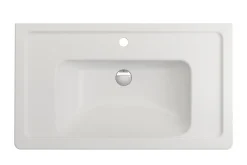 BOCCHI Taormina 34" Rectangle Wallmount Fireclay Bathroom Sink, Matte White, Single Faucet Hole, 1008-002-0126