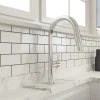 BOCCHI Tronto 1.75 GPM Brass Kitchen Faucet, Modern, Stainless Steel, 2026 0001 SS
