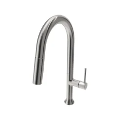BOCCHI Tronto 1.75 GPM Brass Kitchen Faucet, Modern, Stainless Steel, 2026 0001 SS