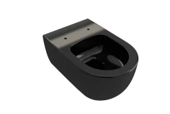 BOCCHI Vettore Wall-Hung Toilet Bowl in Black, 1416-005-0129