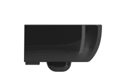 BOCCHI Vettore Wall-Hung Toilet Bowl in Black, 1416-005-0129