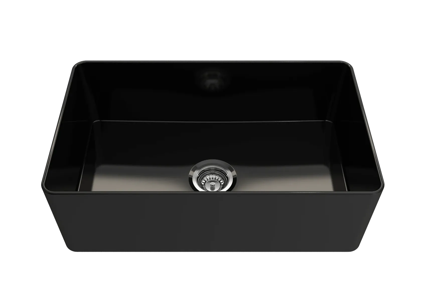 BOCCHI Aderci Ultra-Slim 30" Fireclay Farmhouse Sink, Black, 1481-005-0120