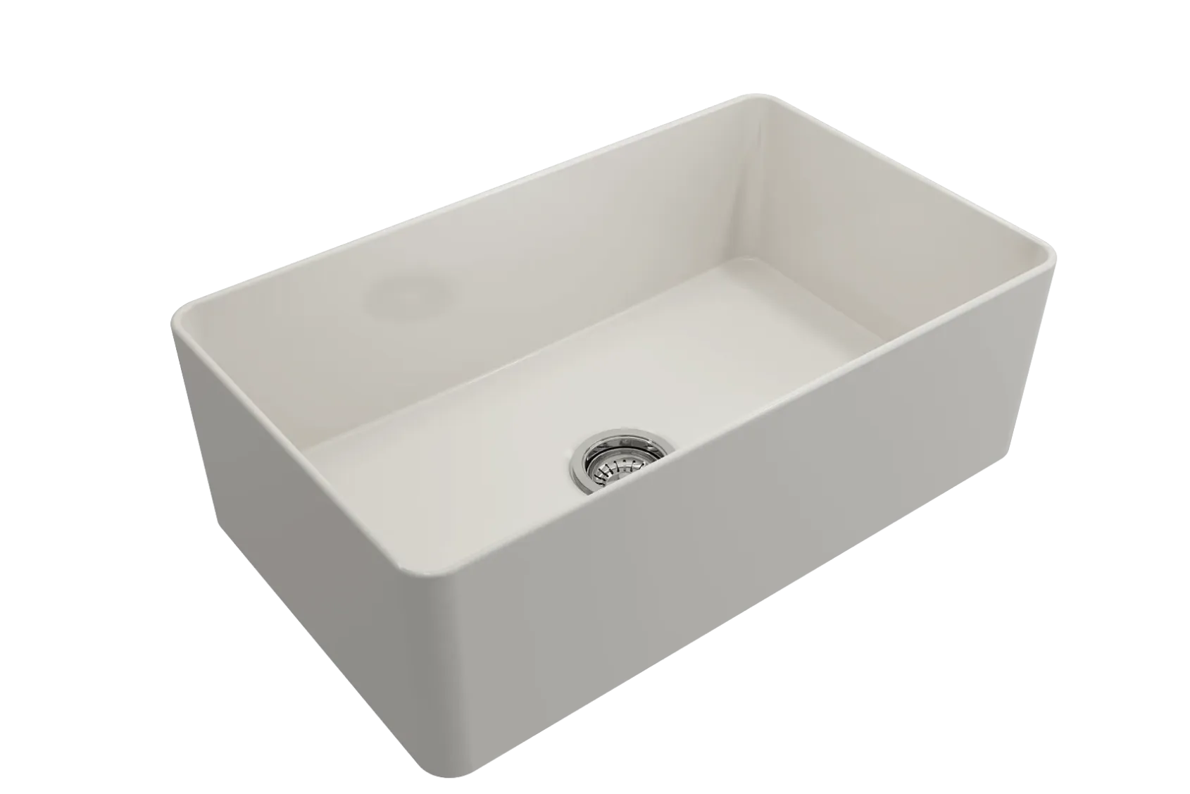 BOCCHI Aderci Ultra-Slim 30" Fireclay Farmhouse Sink, Biscuit, 1481-014-0120