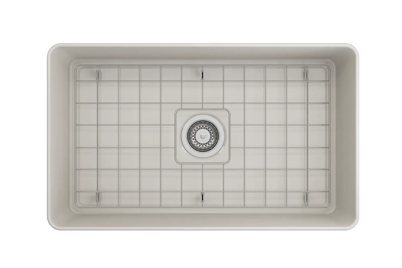 BOCCHI Aderci Ultra-Slim 30" Fireclay Farmhouse Sink, Biscuit, 1481-014-0120