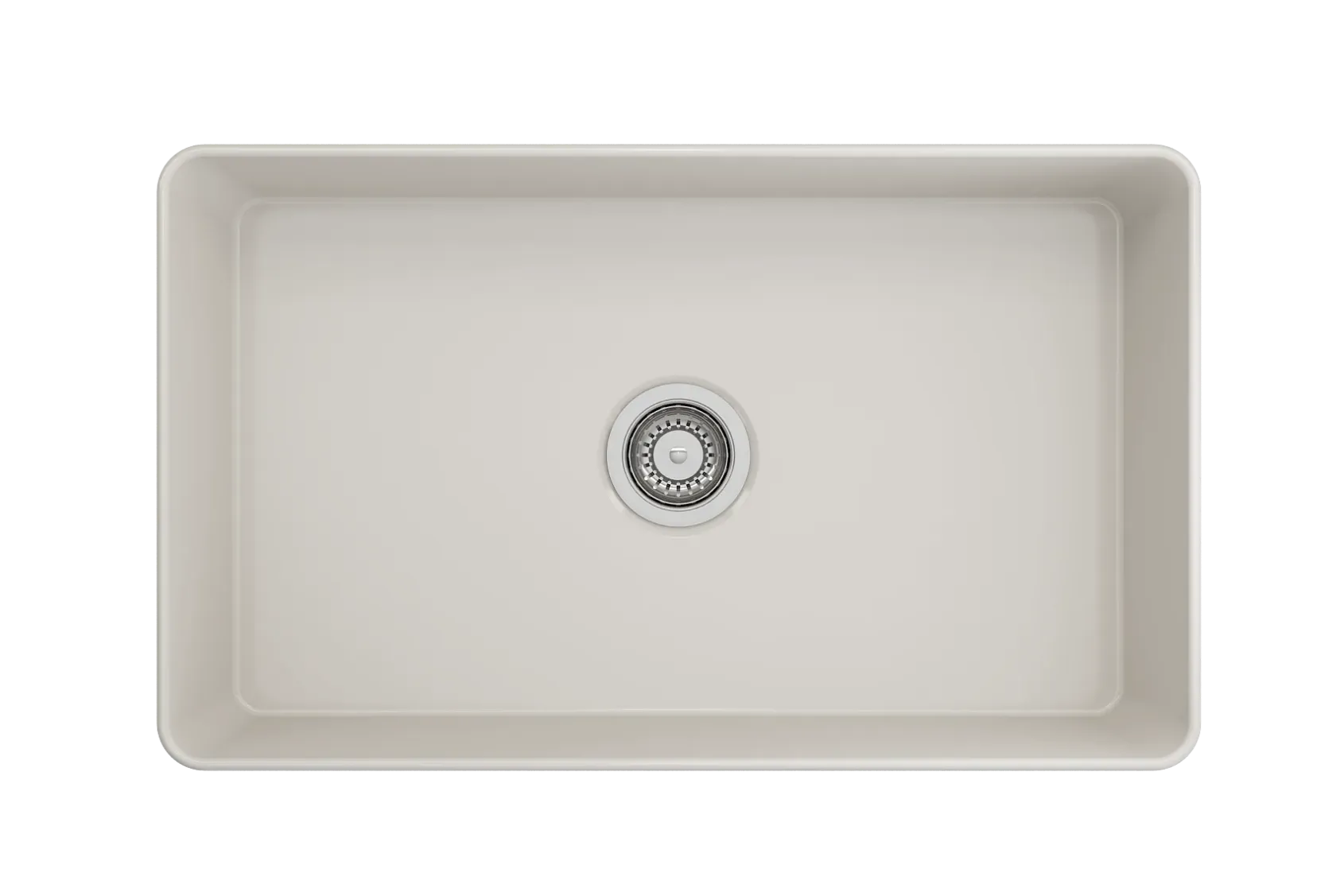 BOCCHI Aderci Ultra-Slim 30" Fireclay Farmhouse Sink, Biscuit, 1481-014-0120