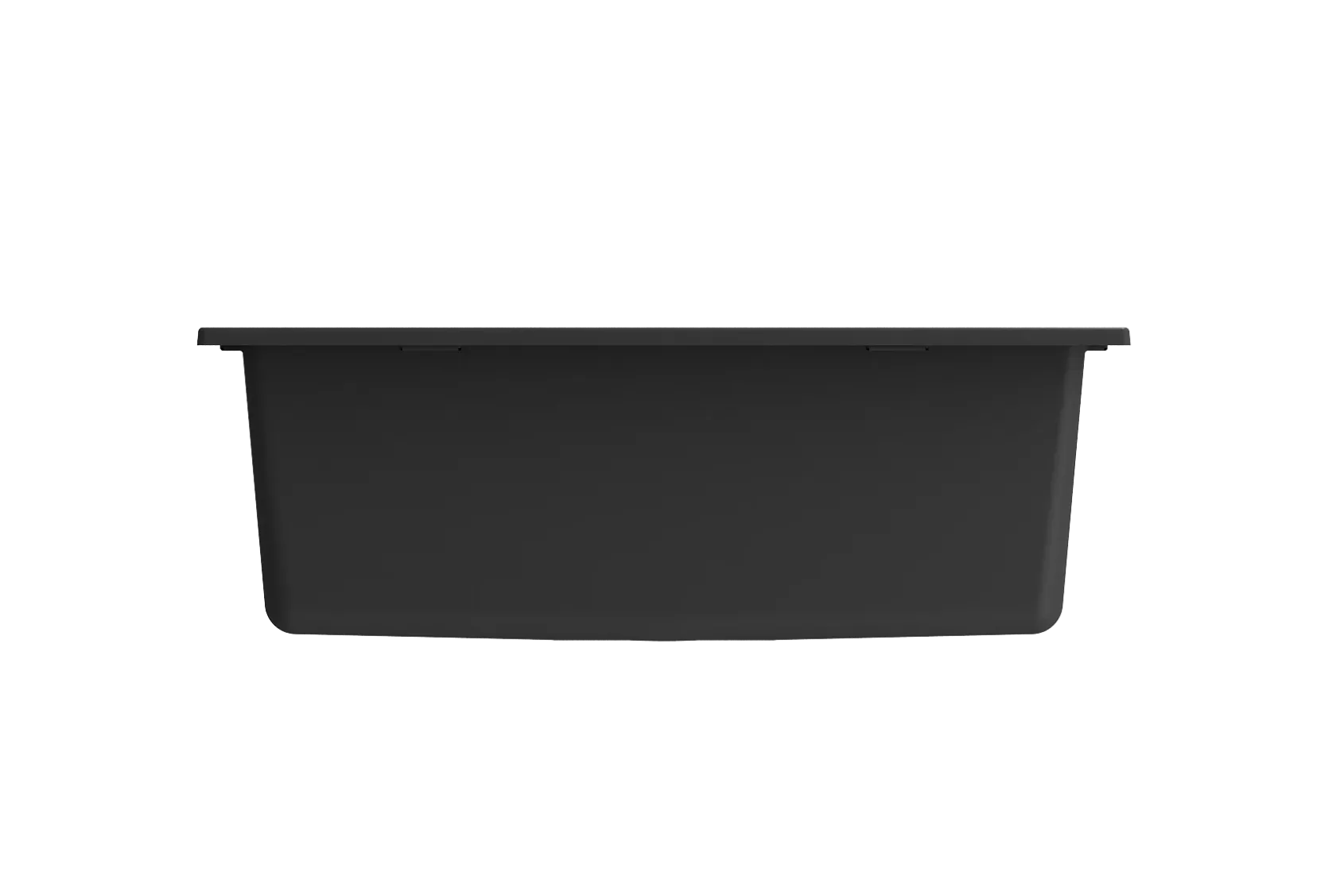 BOCCHI Campino Uno 24" Dual Mount Composite Granite Kitchen Sink, Matte Black, 1606-504-0126