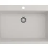 BOCCHI Campino Uno 33" Dual Mount Granite Kitchen Sink Kit with Accessories, Milk White, 1604-507-0126