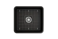 BOCCHI Classico 20" Fireclay Farmhouse Apron Single Bowl Kitchen Sink, Matte Black, 1136-004-0120