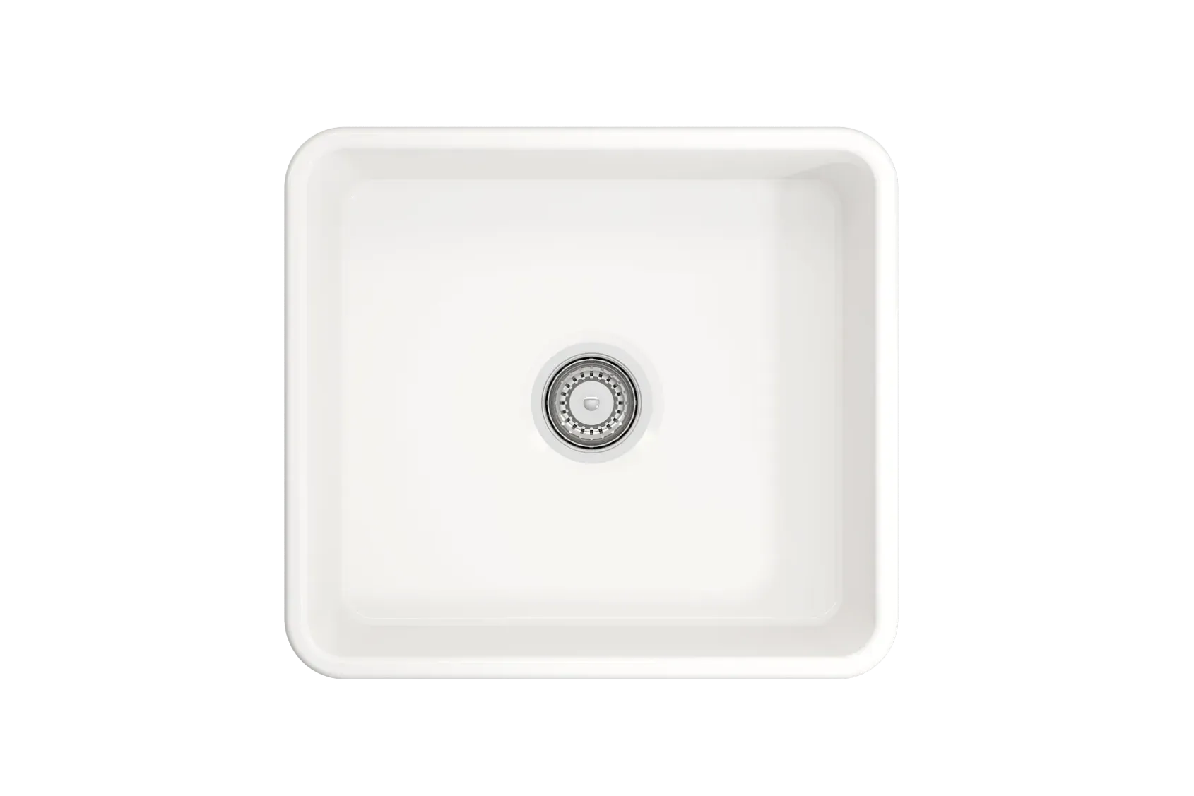 BOCCHI Classico 20" Fireclay Farmhouse Apron Single Bowl Kitchen Sink, White, 1136-001-0120