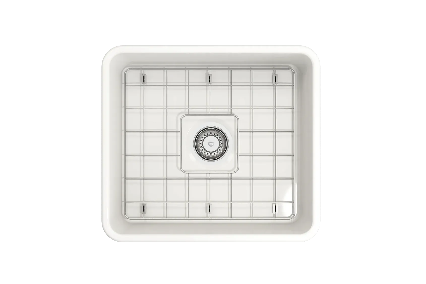 BOCCHI Classico 20" Fireclay Farmhouse Apron Single Bowl Kitchen Sink, White, 1136-001-0120