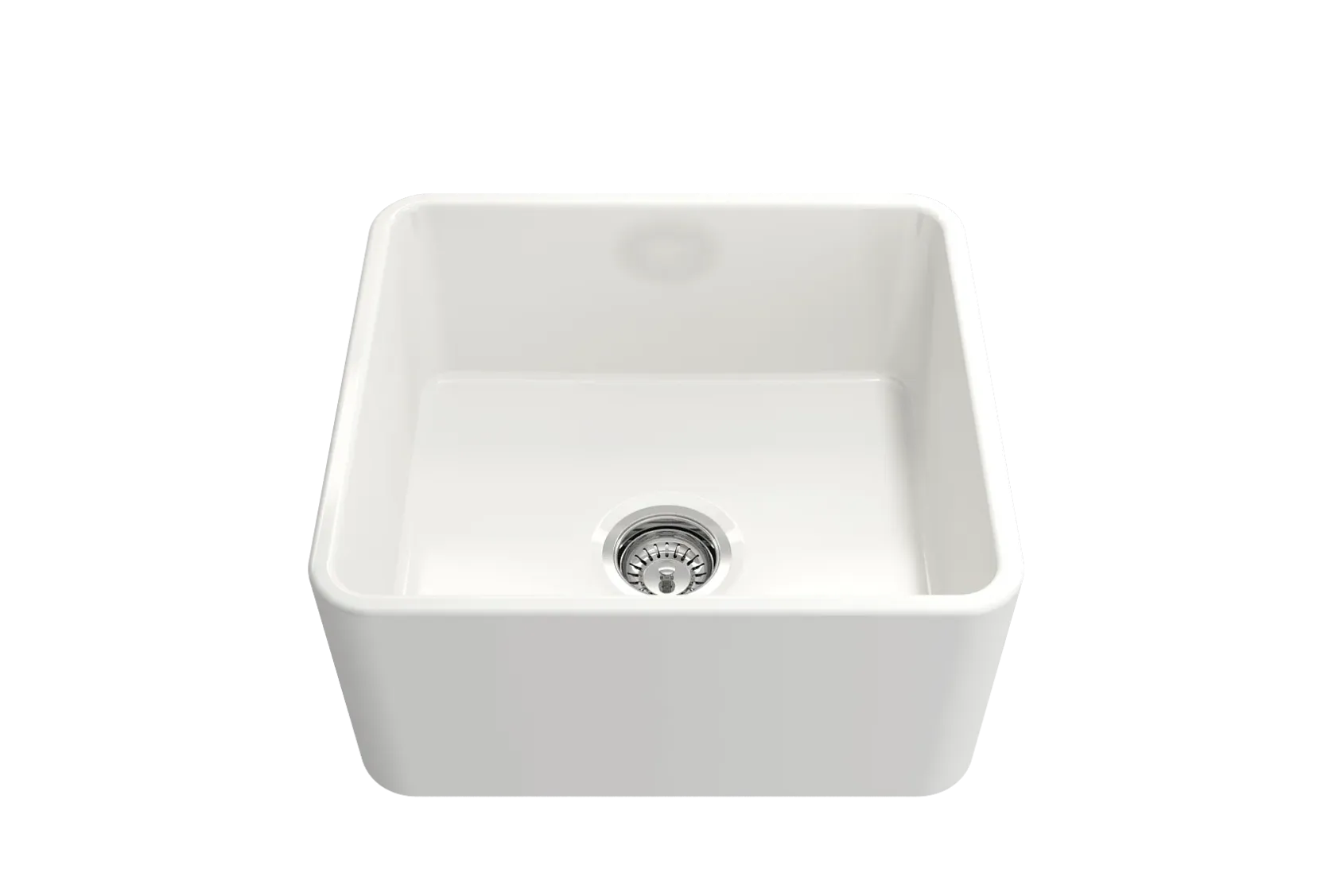 BOCCHI Classico 20" Fireclay Farmhouse Apron Single Bowl Kitchen Sink, White, 1136-001-0120