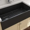 BOCCHI Contempo 36" Fireclay Farmhouse Apron Single Bowl Kitchen Sink, Matte Dark Gray, 1354-020-0120