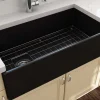 BOCCHI Contempo 36" Fireclay Farmhouse Apron Single Bowl Kitchen Sink, Matte Black, 1354-004-0120