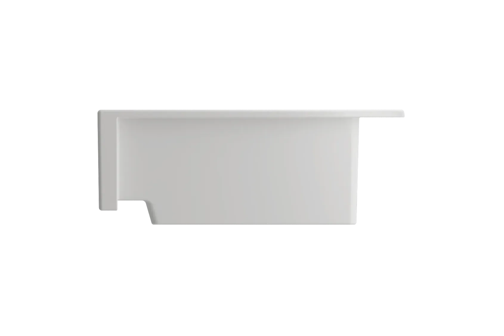 BOCCHI Nuova 34" Fireclay Farmhouse Sink Kit with Accessories, White, 1500-001-KIT1
