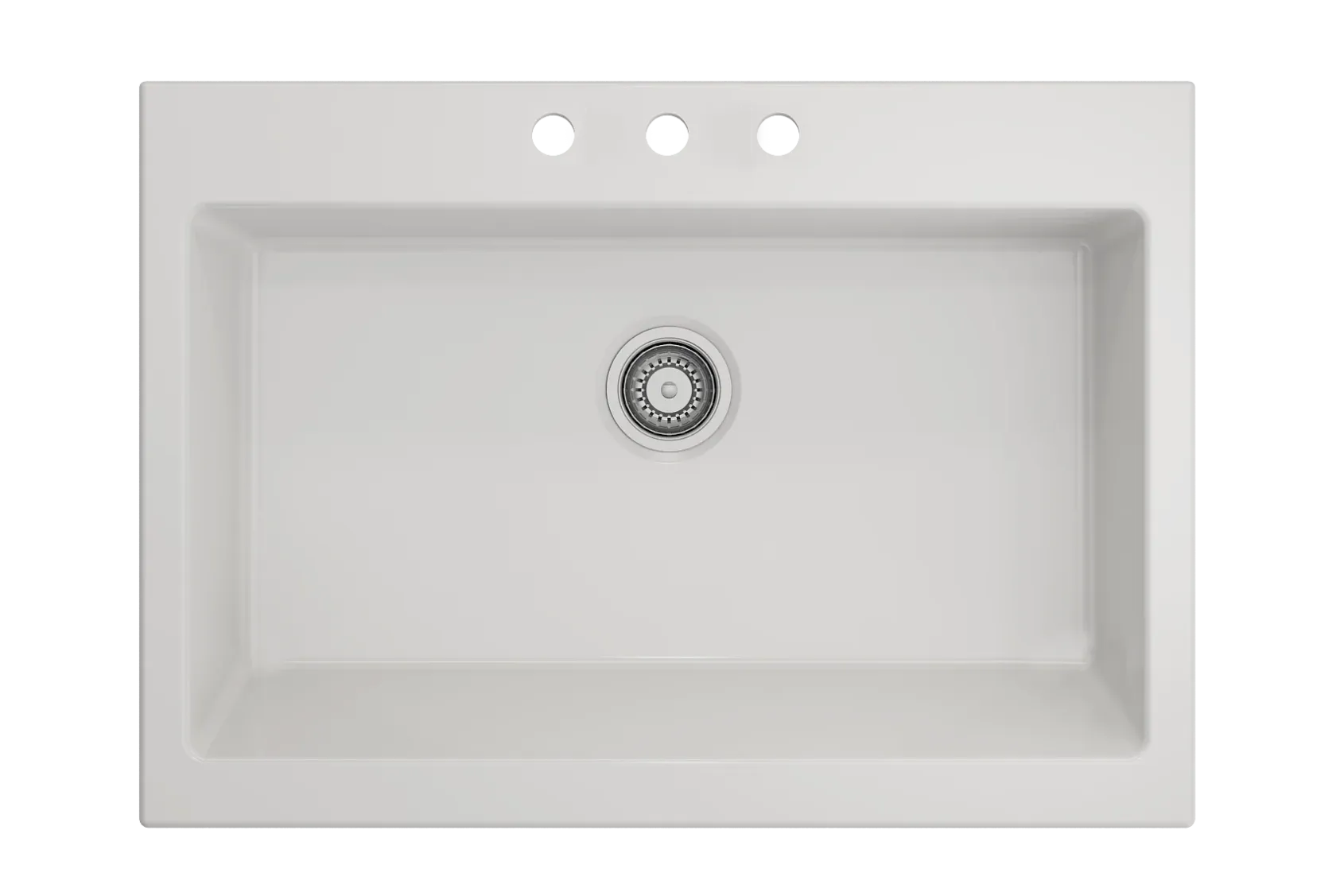BOCCHI Nuova 34" Fireclay Farmhouse Sink Kit with Accessories, White, 1500-001-KIT1