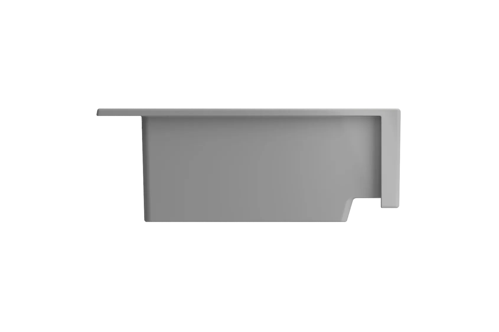BOCCHI Nuova 34" Fireclay Retrofit Drop-In Farmhouse Sink with Accessories, 50/50 Double Bowl, Matte Gray, 1501-006-0127