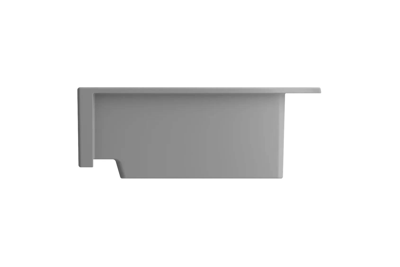 BOCCHI Nuova 34" Fireclay Retrofit Drop-In Farmhouse Sink with Accessories, 50/50 Double Bowl, Matte Gray, 1501-006-0127