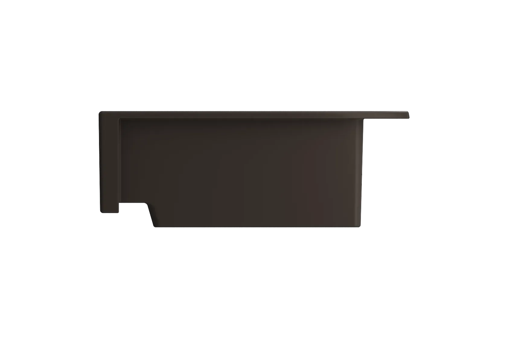 BOCCHI Nuova 34" Fireclay Retrofit Drop-In Farmhouse Sink with Accessories, 50/50 Double Bowl, Matte Brown, 1501-025-0127