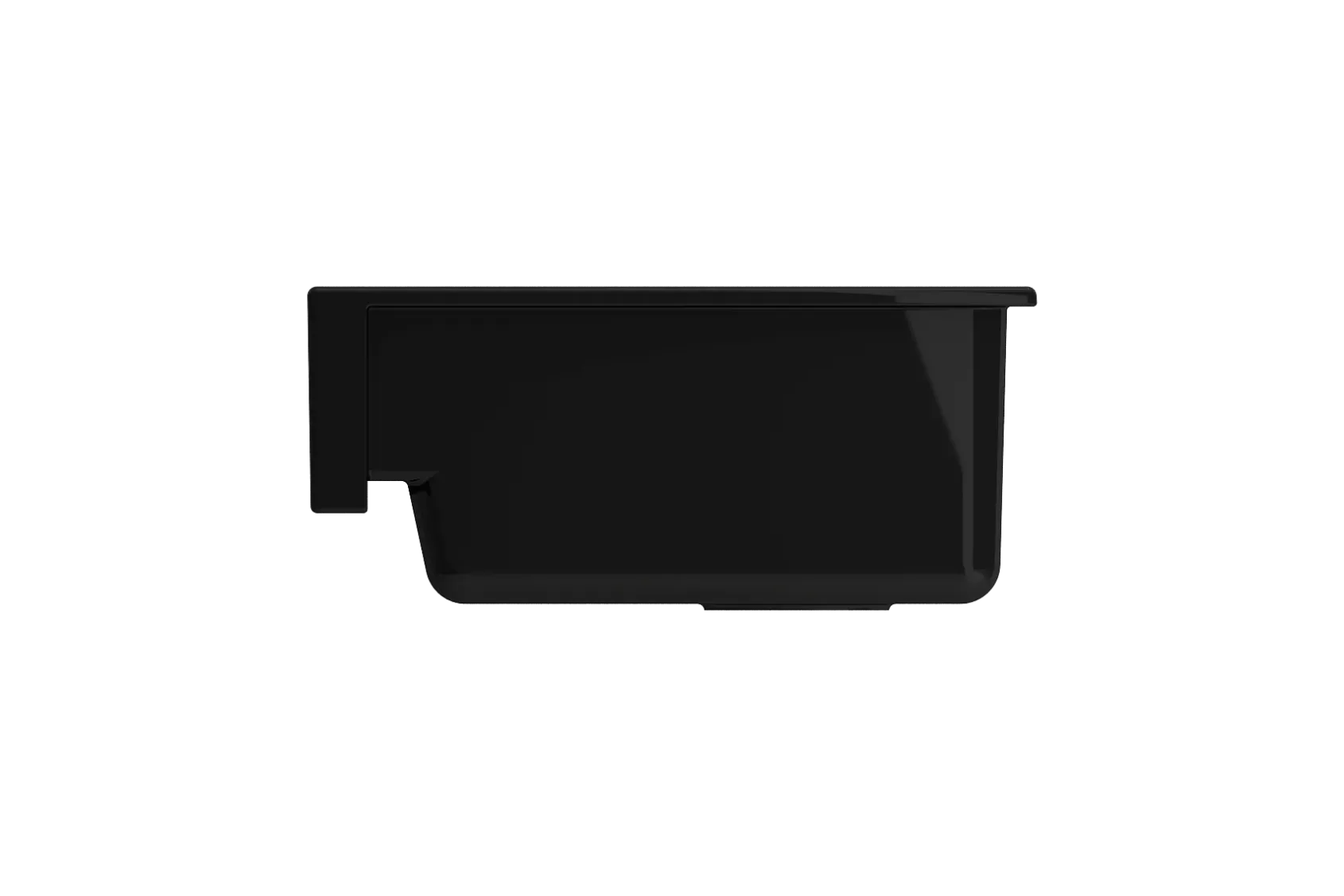 BOCCHI Nuova 34" Fireclay Retrofit Farmhouse Sink with Accessories, Black, 1551-005-0120