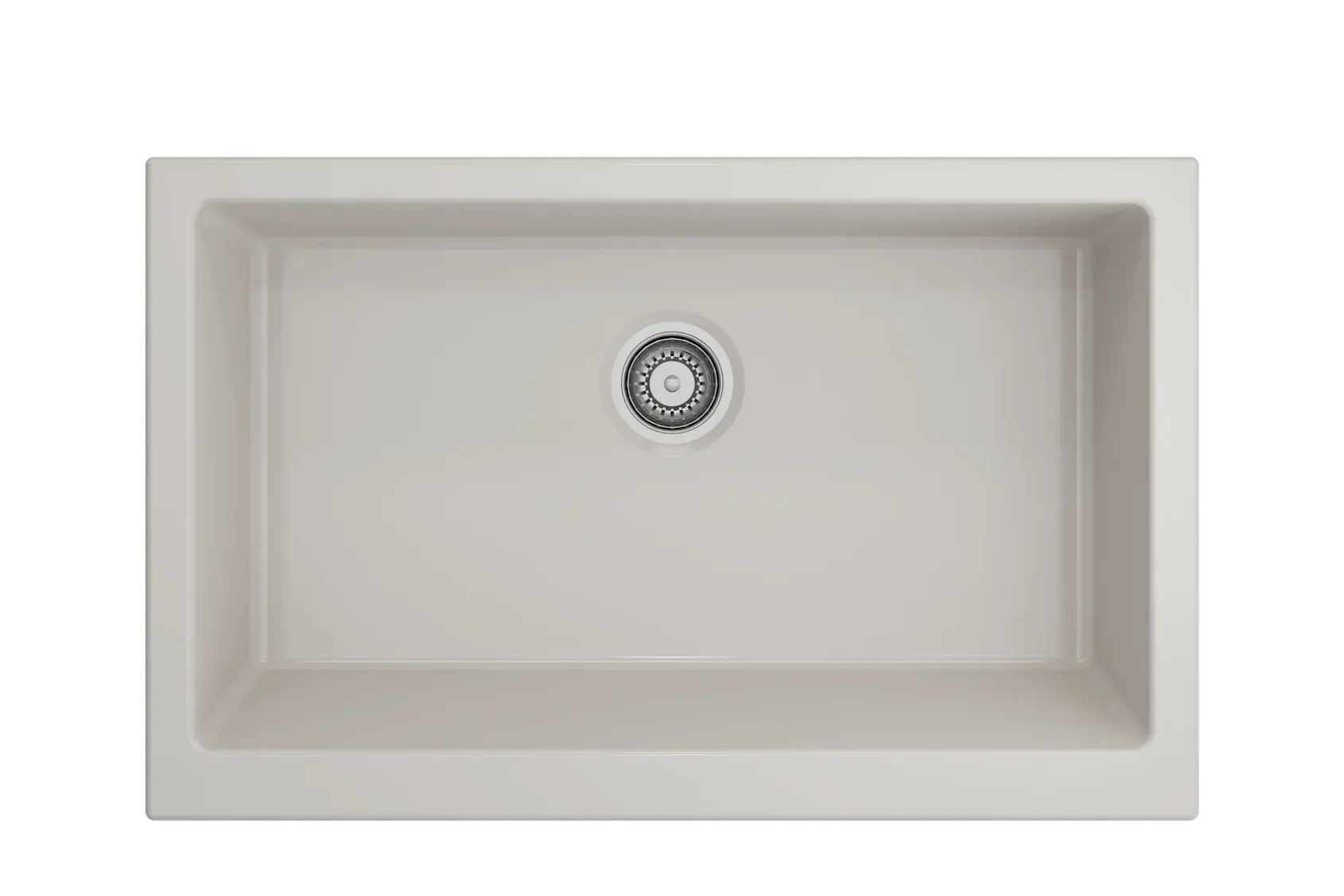 BOCCHI Nuova 34" Fireclay Retrofit Farmhouse Sink with Accessories, Biscuit, 1551-014-0120