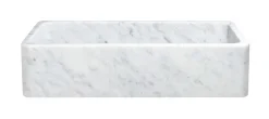 42" Carrara White Marble Farmhouse Kitchen Sink, Single Bowl, Reversible, KF422010SB-NLP-CW