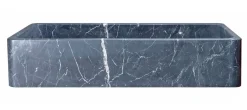 48" Charcoal Marquina Soapstone Farmhouse Kitchen Sink, Single Bowl, Reversible, KF482210SB-NLP-CMS