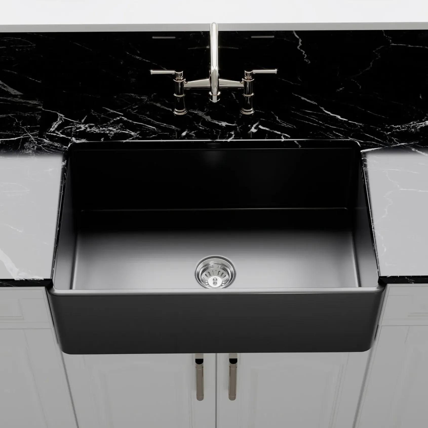 Crestwood 30" Fireclay Farmhouse Sink, Charcoal, CW-CL-30-CHARCOAL