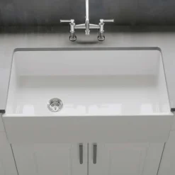 Crestwood 36" Fireclay Farmhouse Sink, White, CW-MOD-36-WHITE