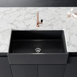 Crestwood 33" Fireclay Farmhouse Sink, Charcoal, CW-MOD-33-CHARCOAL