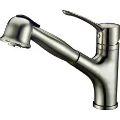 Dawn 9" 1.8 GPM Pull Out Kitchen Faucet, Brushed Nickel, AB50 3712BN