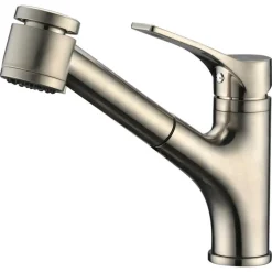 Dawn 9" 1.8 GPM Pull Out Kitchen Faucet, Brushed Nickel, AB50 3709BN