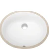 Dawn 19" Ceramic Undermount Bathroom Sink, White, Round, CUSN007A00