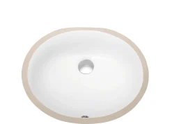 Dawn 19" Ceramic Undermount Bathroom Sink, White, Round, CUSN007A00