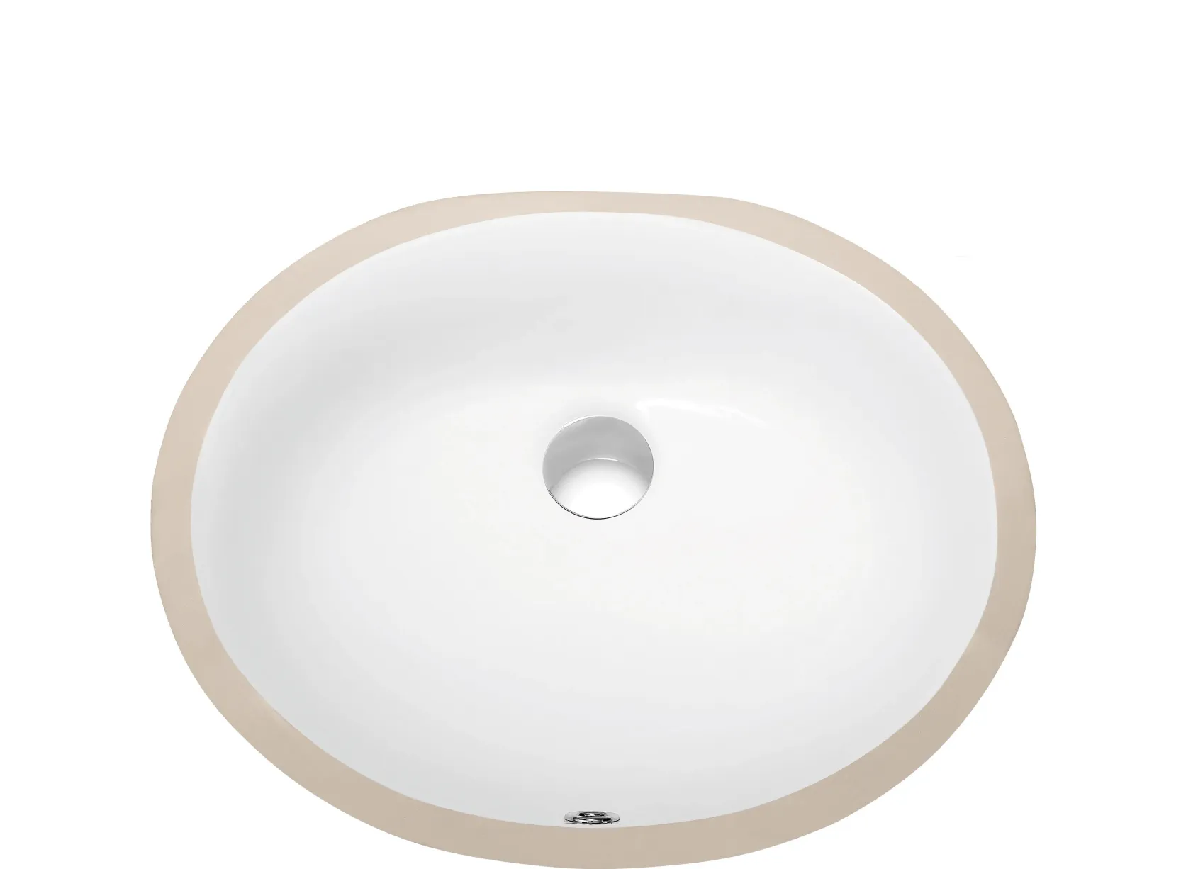 Dawn 19" Ceramic Undermount Bathroom Sink, White, Round, CUSN007A00