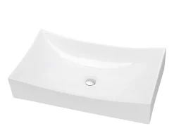 Dawn 26" Ceramic Vessel Sink, White, Rectangle, CASN148000