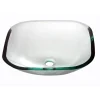 Dawn 16" Tempered Glass Vessel Sink, Clear, Square, GVB84001